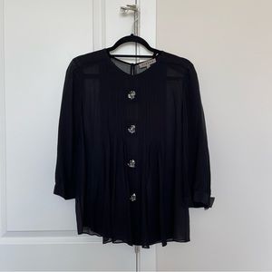 JIGSAW Black Silk Top